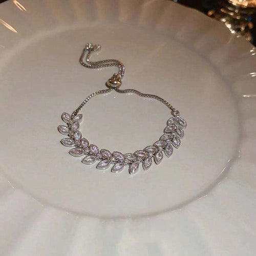 18K White Gold Plated Tennis Bracelet